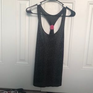 black cheetah print shirt, tied in the back